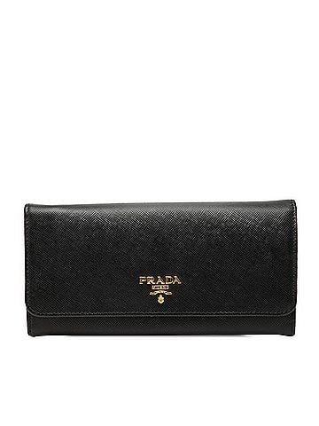 Prada Prada Bi-fold Long Wallet 1MH132 Nero Black Saffiano Leather Women's PRADA (view 1)