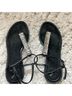 B Brian Atwood 100% Leather Black Sandals Size 8 1/2 - photo 5