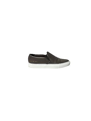 Common Projects Common Projects Tournament Slip-On Sneakers in Grey Leather (view 1)