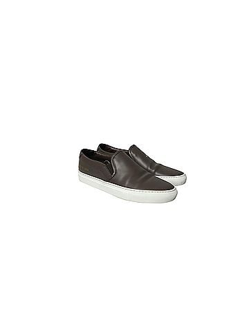 Common Projects Common Projects Tournament Slip-On Sneakers in Grey Leather (view 2)