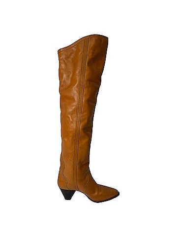 Isabel Marant Isabel Marant Remko Over-The-Knee Boots in Brown Leather (view 1)