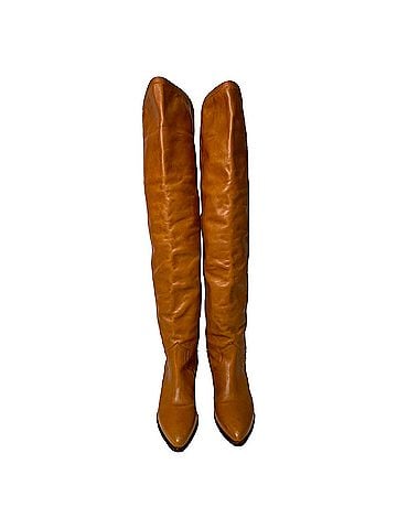 Isabel Marant Isabel Marant Remko Over-The-Knee Boots in Brown Leather (view 2)