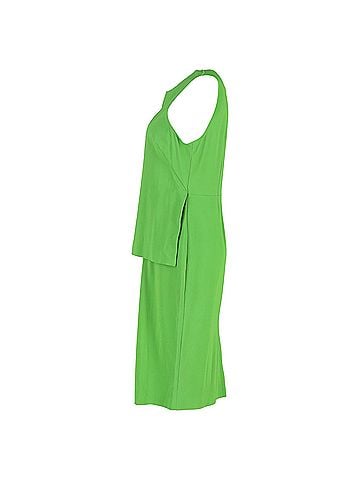 maxmara Sportmax Layered Midi Dress in Green Viscose (view 2)