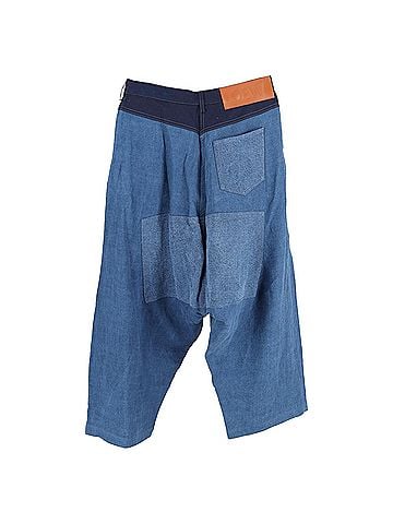 Loewe Loewe High Rise Pleated Jeans in Blue Denim (view 2)