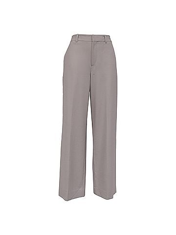 Victoria Beckham Victoria Beckham Straight Leg Trousers in Grey Polyester (view 1)