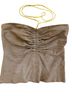 Diesel 100% Suede Solid Tan Tank Top Size S - photo 1