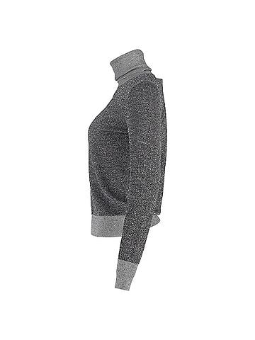 Joseph Joseph Metallic Roll-neck Sweater In Grey Wool (view 2)