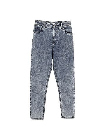 Miu Miu Miu Miu Light Wash Boyfriend Jeans in Grey in Blue Cotton (view 1)