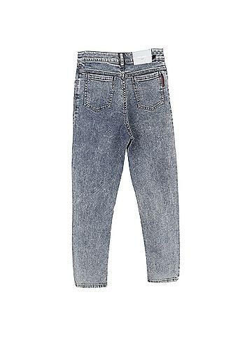 Miu Miu Miu Miu Light Wash Boyfriend Jeans in Grey in Blue Cotton (view 2)