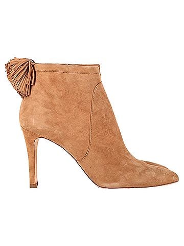 Loeffler Randall Loeffler Randall Tassel-Trim Accent Ankle Boots in Brown Suede (view 1)