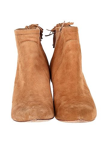 Loeffler Randall Loeffler Randall Tassel-Trim Accent Ankle Boots in Brown Suede (view 2)