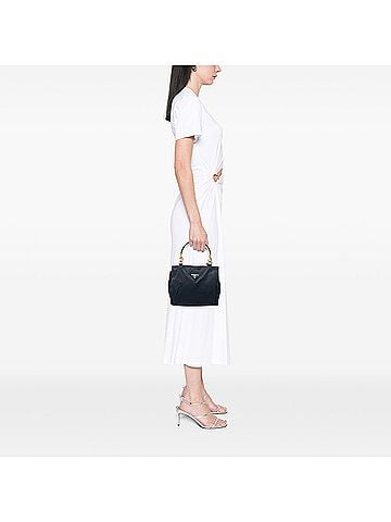 Prada Tessuto Metal Handle Bag (view 2)
