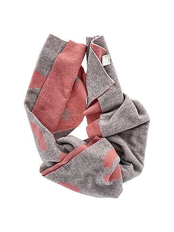 Acne Acne Studios Logo Scarf in Pink and Grey Wool (view 2)