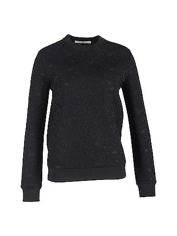 Givenchy Givenchy Lace Detailed Crewneck Sweater in Black Polyester (view 1)