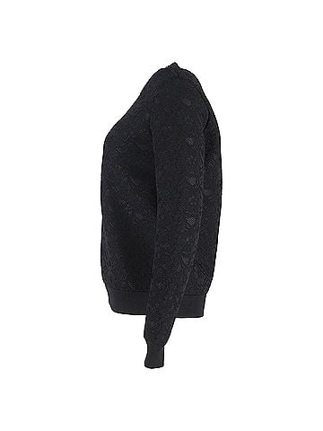 Givenchy Givenchy Lace Detailed Crewneck Sweater in Black Polyester (view 2)
