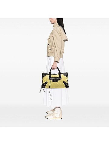 Balenciaga Canvas Lambskin Motocross Classic Work Bag (view 2)