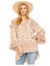 Free People Floral Multi Color Long Sleeve Blouse Size S - photo 1