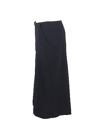 maxmara Max Mara Back Slit Midi Straight Skirt in Black Wool (view 2)