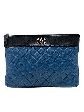 Chanel Medium Bicolor Quilted Sheepskin Mademoiselle O Case Clutch (view 1)
