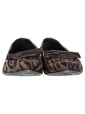 Lanvin Lanvin Pointed Loafers in Animal Print Polyester (view 2)