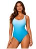 Jantzen Ombre Blue One Piece Swimsuit Size 16 - photo 1