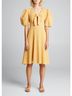 Rhode Checkered-gingham Yellow Cocktail Dress Size 4 - photo 7