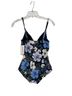 Jantzen 85% Polyamide 15% Elastane 93% Polyamide 7% Elastane 84% Polyamide 16% Elastane 100% Polyester Floral Black One Piece Swimsuit Size 14 - photo 2