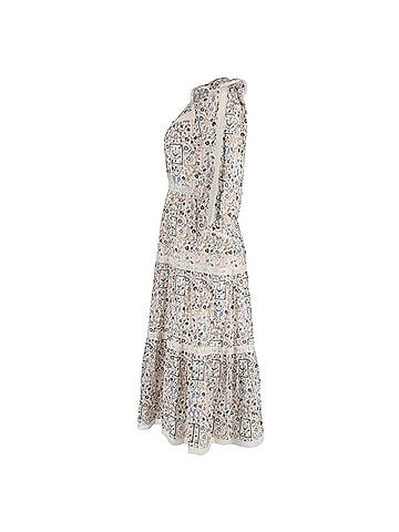 Vilshenko Vilshenko Gardenia Printed Midi Dress in Multicolor Cotton (view 2)