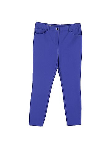 Escada Escada Straight-Leg Trousers in Blue Silk (view 1)