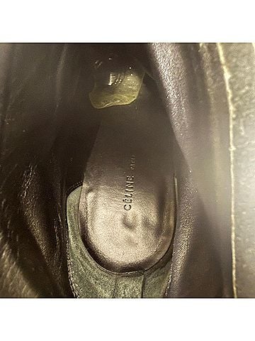 Céline Celine Tall Riding Boots in Black Leather (view 2)