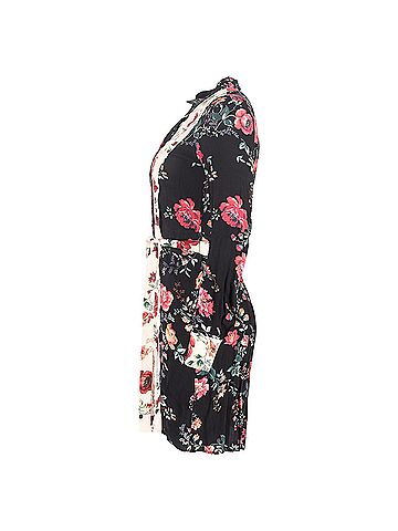 Maje Maje Riller Two-Tone Shirtdress In Floral Print Viscose (view 2)