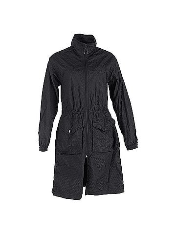 Louis Vuitton Louis Vuitton Textured Long Jacket in Black Nylon (view 1)