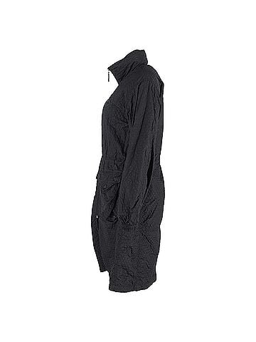 Louis Vuitton Louis Vuitton Textured Long Jacket in Black Nylon (view 2)
