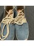 MICHAEL Michael Kors Blue Brown Flats Size 7 1/2 - photo 3