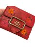 Coach 100% Leather Floral Red Leather Wallet One size - photo 6