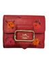 Coach 100% Leather Floral Red Leather Wallet One size - photo 1