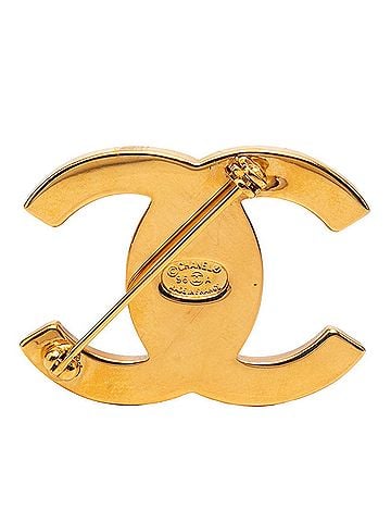 Chanel Chanel Coco Mark Turnlock Vintage Brooch 96A Gold Plated GP Women's CHANEL (view 2)