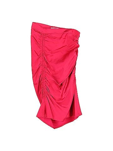 GCDS GCDS Ruched Drawstring Mini Skirt in Pink Viscose (view 1)