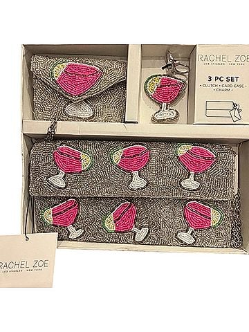 Rachel Zoe 3 Pc Set-Silver Martini Cocktail Clutch (view 1)