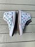 Converse 100% Canvas Print White Blue Sneakers Size 9 - photo 3