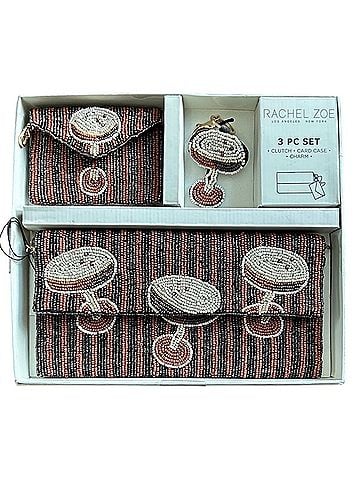 Rachel Zoe 3 Pc Set-Brown Expresso Martini Clutch (view 1)