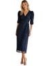 Mac Duggal 100% Polyester Marled Solid Stars Blue Cocktail Dress Size 6 - photo 1