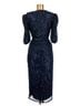 Mac Duggal 100% Polyester Marled Solid Stars Blue Cocktail Dress Size 6 - photo 2