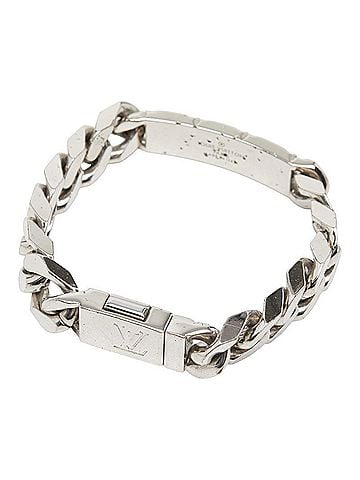 Louis Vuitton Louis Vuitton Monogram Bracelet LV Signature Chain M62486 Silver Metal Men's LOUIS VUITTON (view 2)