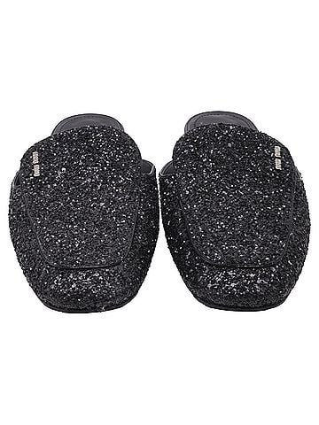 Miu Miu Miu Miu Glittered Mules in Black Leather (view 2)