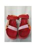 Longchamp Color Block Red Pink Orange Tan Sandals Size 6 1/2 - photo 11