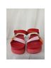 Longchamp Color Block Red Pink Orange Tan Sandals Size 6 1/2 - photo 5