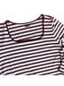 Old Navy Stripes White Burgundy Long Sleeve Top Size L - photo 2