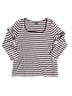 Old Navy Stripes White Burgundy Long Sleeve Top Size L - photo 4