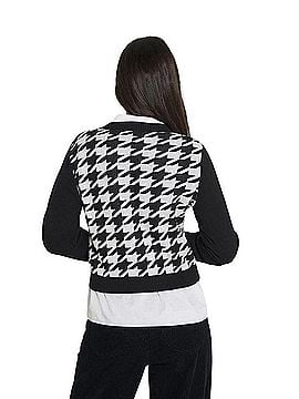 Monki Black &amp; White Houndstooth Button Cardigan Cardigan (view 2)